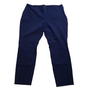 Lauren Ralph Lauren Leggings Women's Size Large Navy Blue Side Zip Stretch Pants